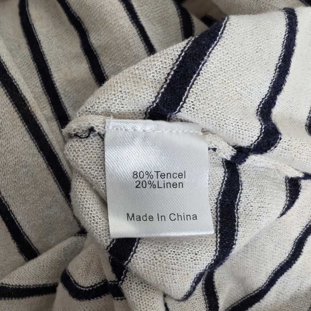 Tuckernuck Clayton Striped Knit Linen Polo Long Sleeve Sweater - Picture 5 of 9